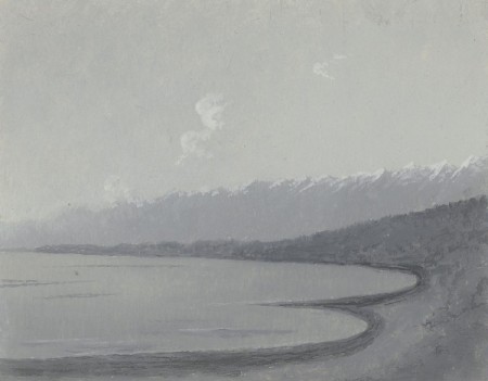 Вид озера Иссык-Куль
к востоку и Небесного
хребта