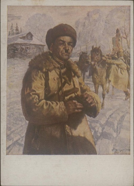Герой Советского Союза Генерал-майор И.В. Панфилов. Почтовая карточка